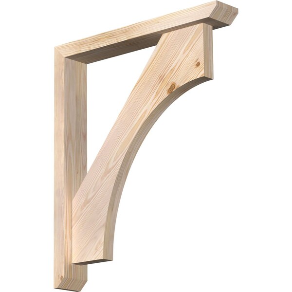 Ekena Millwork Westlake Slat Smooth Bracket w/ Offset Brace, Douglas Fir, 3 1/2"W x 22"D x 26"H BKT0402X22X26WTL06SDF - main